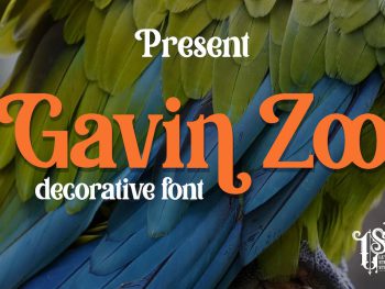 Gavin Zoo - Playful decorative font Yazı Tipi