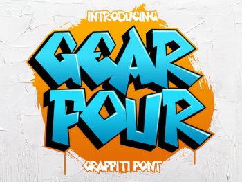 Gear Four - Graffiti Font Yazı Tipi