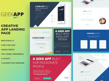 GeekApp - Creative App Landing Page HTML Template Yazı Tipi