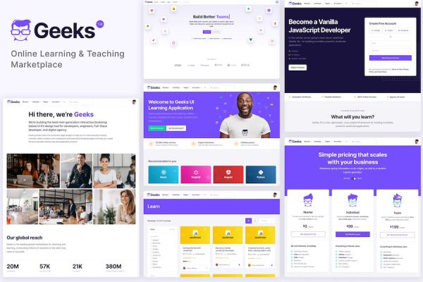 Geeks - Online Learning Marketplace  Them WordPress Teması