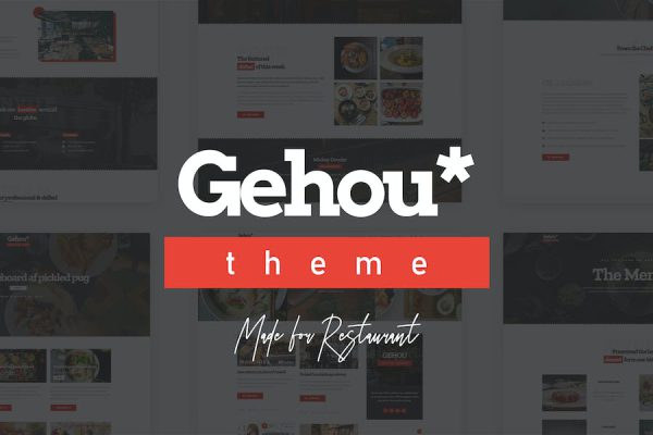 Gehou - A Modern Restaurant & Cafe Theme WordPress Teması