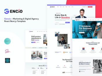 Gencio – Marketing & Digital Agency React Next js Yazı Tipi