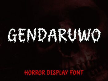 Gendaruwo - Horror Display Font Yazı Tipi