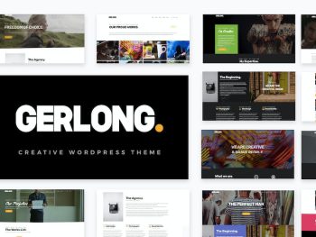 Gerlong - Responsive One Page & Multi Page Portfol WordPress Teması