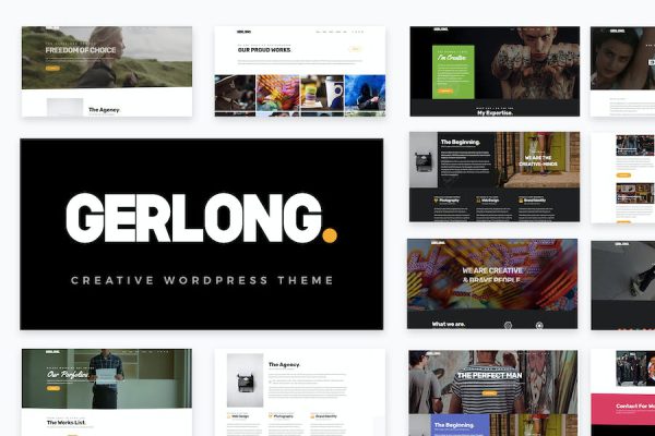 Gerlong - Responsive One Page & Multi Page Portfol WordPress Teması