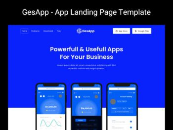 GesApp - App Landing Page Template Yazı Tipi