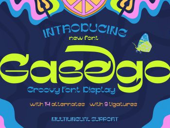 Gesego | Groovy Retro Font Yazı Tipi