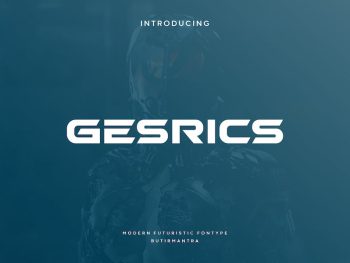 Gesrics - Futuristic Font Yazı Tipi