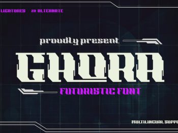 Ghora | Futuristic Font Yazı Tipi
