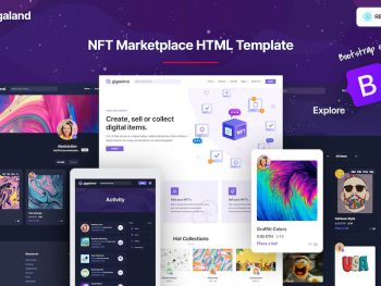 Gigaland - NFT Marketplace React Js Template Yazı Tipi