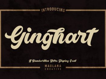 Ginghart Retro Script Font Yazı Tipi