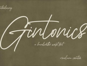 Gintonics Signature Script Font Yazı Tipi