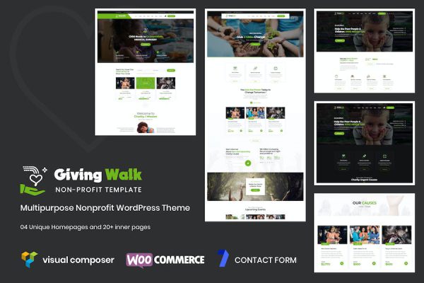 GivingWalk – Multipurpose Nonprofit WP Theme WordPress Teması