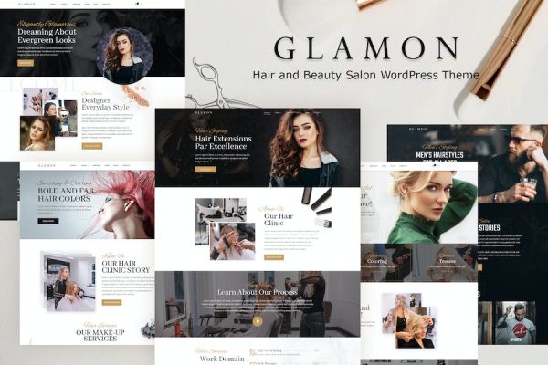 Glamon - Salon & Barber Shop Theme WordPress Teması