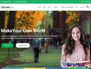 Glaxdu - Institute Website Template for Education Yazı Tipi