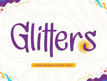 Glitters - Hand Drawn Poster Font Yazı Tipi