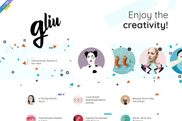 Gliu - Creative  Blog Theme WordPress Teması