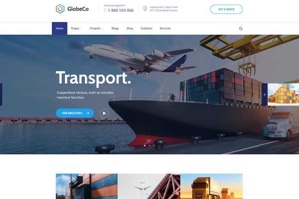 GlobeCo - Transportation & Logistics  The WordPress Teması