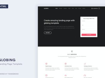 Globing - Landing Page Template Yazı Tipi