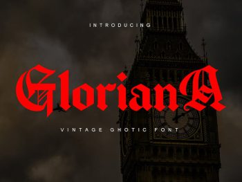Gloriana - Blackletter Font Yazı Tipi