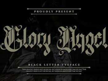 Glory Angel - Blackletter Type Font Yazı Tipi