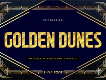 Golden Dunes - Festive Font Yazı Tipi