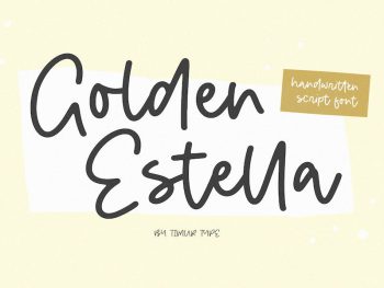 Golden estella - Handwritten Script Font Yazı Tipi