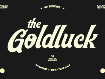 Goldluck Handwritten Rustic Vintage Font Yazı Tipi