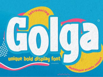 Golga - Unique Bold Display Font Yazı Tipi