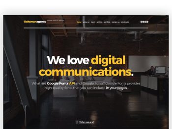 Goltsman Agency - One Page Responsive Template Yazı Tipi