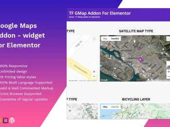 Google Maps addon - widget for Elementor WordPress Eklentisi