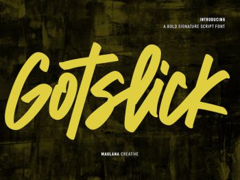 Gotslick Handwritten Script Font Yazı Tipi