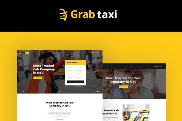 Grab Taxi WordPress Teması