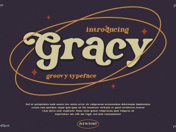Gracy - Groovy Typeface Yazı Tipi