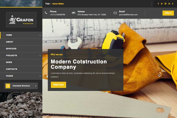 Grafon - Construction / Renovate WordPress Teması