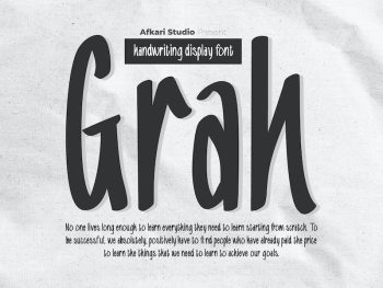 Grah Handwritten Display Font Yazı Tipi