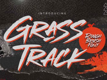 Grasstrack - Rough Brush Font Yazı Tipi