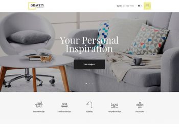 Gravity - A Contemporary Interior Design & Furnitu WordPress Teması