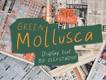 Green Mollusca - Display Font Yazı Tipi