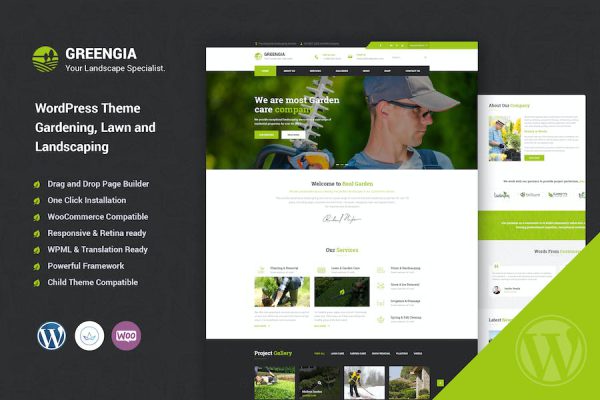 Greengia - Gardening Landscaping WordPress Theme WordPress Eklentisi