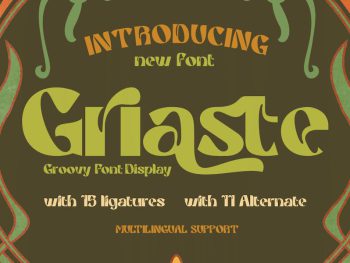 Griaste | Groovy Retro Font Yazı Tipi