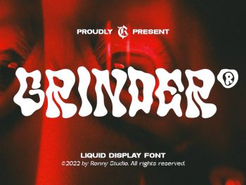 Grinder - Liquid Display Font Yazı Tipi