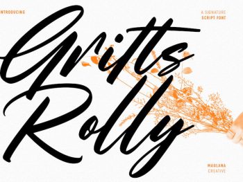 Gritts Rolly Script Font Yazı Tipi