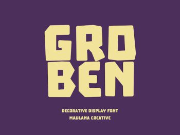 Groben Decorative Display Font Yazı Tipi