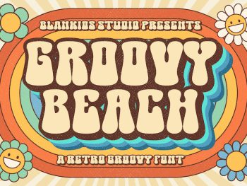 Groovy Beach a Retro Groovy Font Yazı Tipi