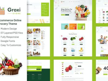 Groxi - Grocery Store Template Yazı Tipi