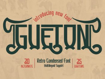 Gueton – Retro Condensed Font Yazı Tipi