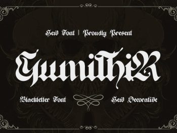 Gumithir - Blackletter Font Yazı Tipi