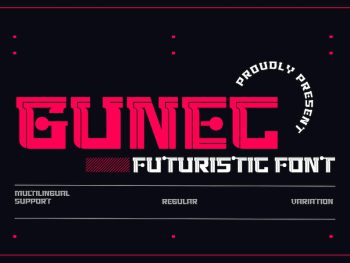 Gunec | Futuristic Font Yazı Tipi