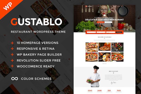 Gustablo - Restaurant & Cafe WordPress Teması